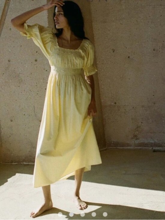 Doen Dresses & Skirts - DÔEN Net Sustain Eclipse Embroidered Organic Cotton- Poplin Midi Dress